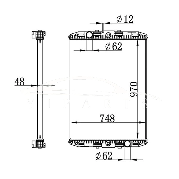 DAF F95 المشعاع 0076449 1288560 نيسينز 614190