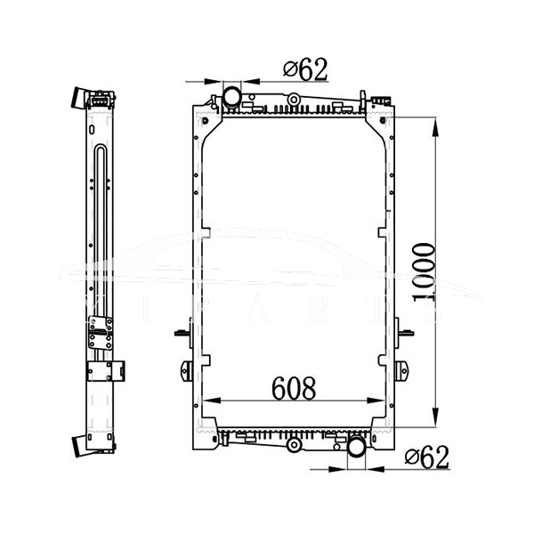DAF F85 RADIATOR 1628623 1432145 نيسينز 61446A