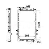 DAF F85 RADIATOR 1628623 1432145 نيسينز 61446A