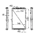 DAF XF105 RADIATOR 1739550 1674136 نيسينز 61447