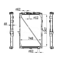 DAF XF105 RADIATOR 1739550 1674136 نيسينز 61447