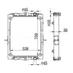 DAF LF55 RADIATOR 1403169 1407723 نيسينز 61444A