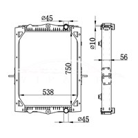 DAF LF55 RADIATOR 1403169 1407723 نيسينز 61444A