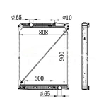 MERCEDES-BENZ ACTROS RADIATOR 942.500.10.03 نيسنس 62653A