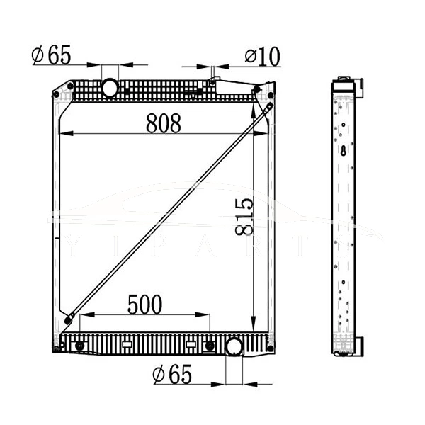 MERCEDES-BENZ ACTROS RADIATOR 942.500.09.03 942.500.15.03 نيسنس 62652A