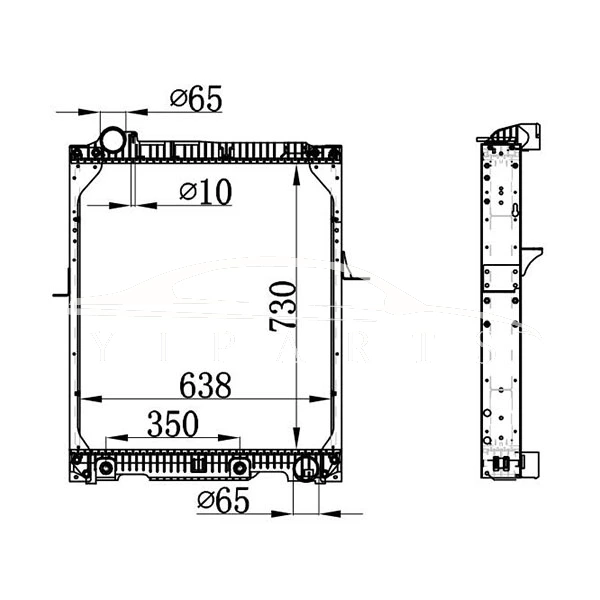 MERCEDES-BENZ NG90 RADIATOR 652.501.44.01.005