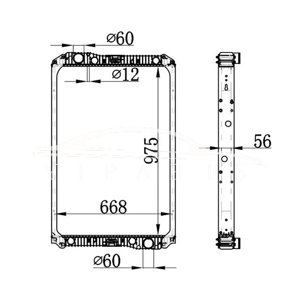 MERCEDES-BENZ NG90 RADIATOR MT 940.500.07.03 940.500.06.03