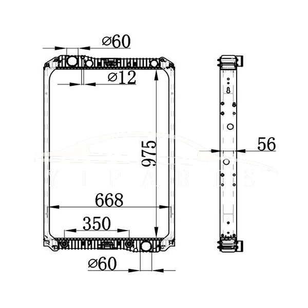 المبرد MERCEDES-BENZ NG90 AT 940.500.07.03 940.500.06.03 NISSENS 62571A