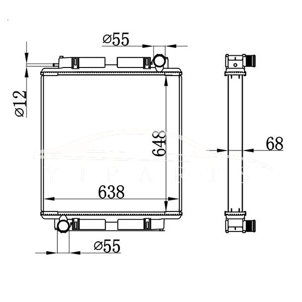 MERCEDES-BENZ BUS RADIATOR MT A382.500..01.02.001