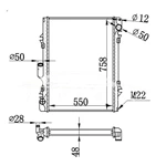 مرسيدس بنز ATEGO RADIATOR MT A9585000403KZ