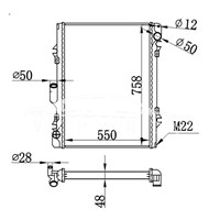 مرسيدس بنز ATEGO RADIATOR MT A9585000403KZ