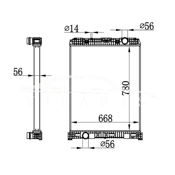 MERCEDES-BENZ RADIATOR MT A940.500.15.03