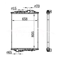 MERCEDES-BENZ KASSBOHRER 'C457 RADIATOR MT 81061016451 نيسينز 696090