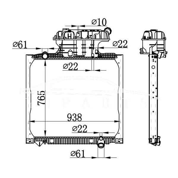 MAN MT RADIATOR 81.06101.6458 81.06101.6468 62875