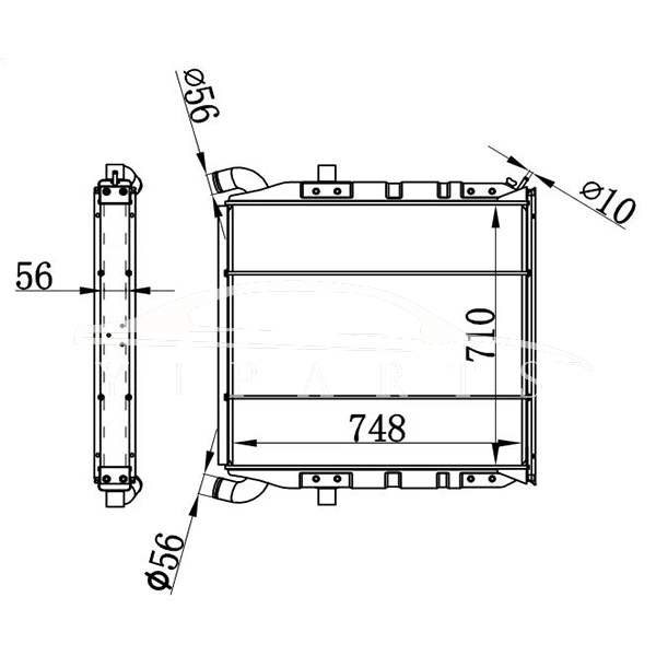 SCANIA MT RADIATOR 1100630 نيسينز 64070