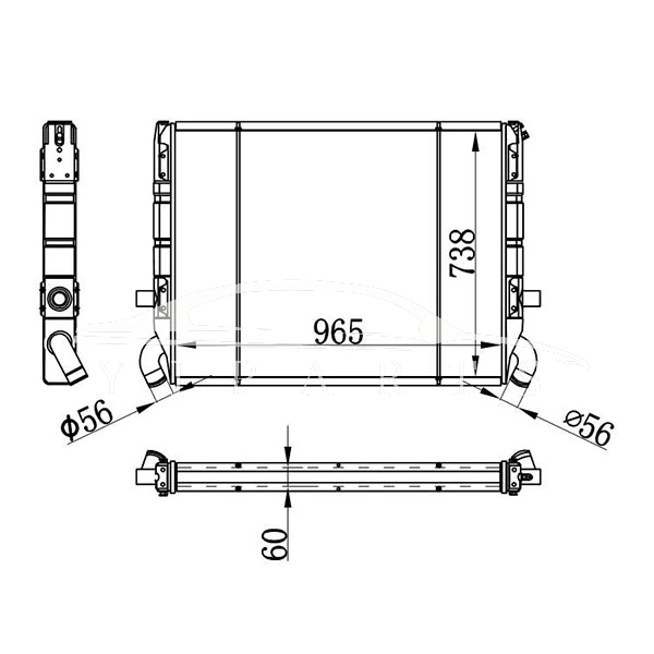 SCANIA MT RADIATOR 1100631 310081 نيسينز 64072