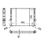 SCANIA MT RADIATOR 1100631 310081 نيسينز 64072