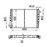 SCANIA MT RADIATOR 1356371 1516491 نيسينز 64068A