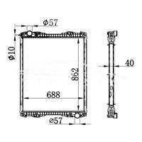 SCANIA MT RADIATOR 1491710 1766125 نيسنس 67259A