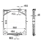المبرد VOLVO MT 1276435 1676435 NISSENS 65462A