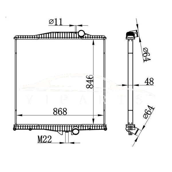 المبرد VOLVO MT 1003616 21137366 3MF5580M2